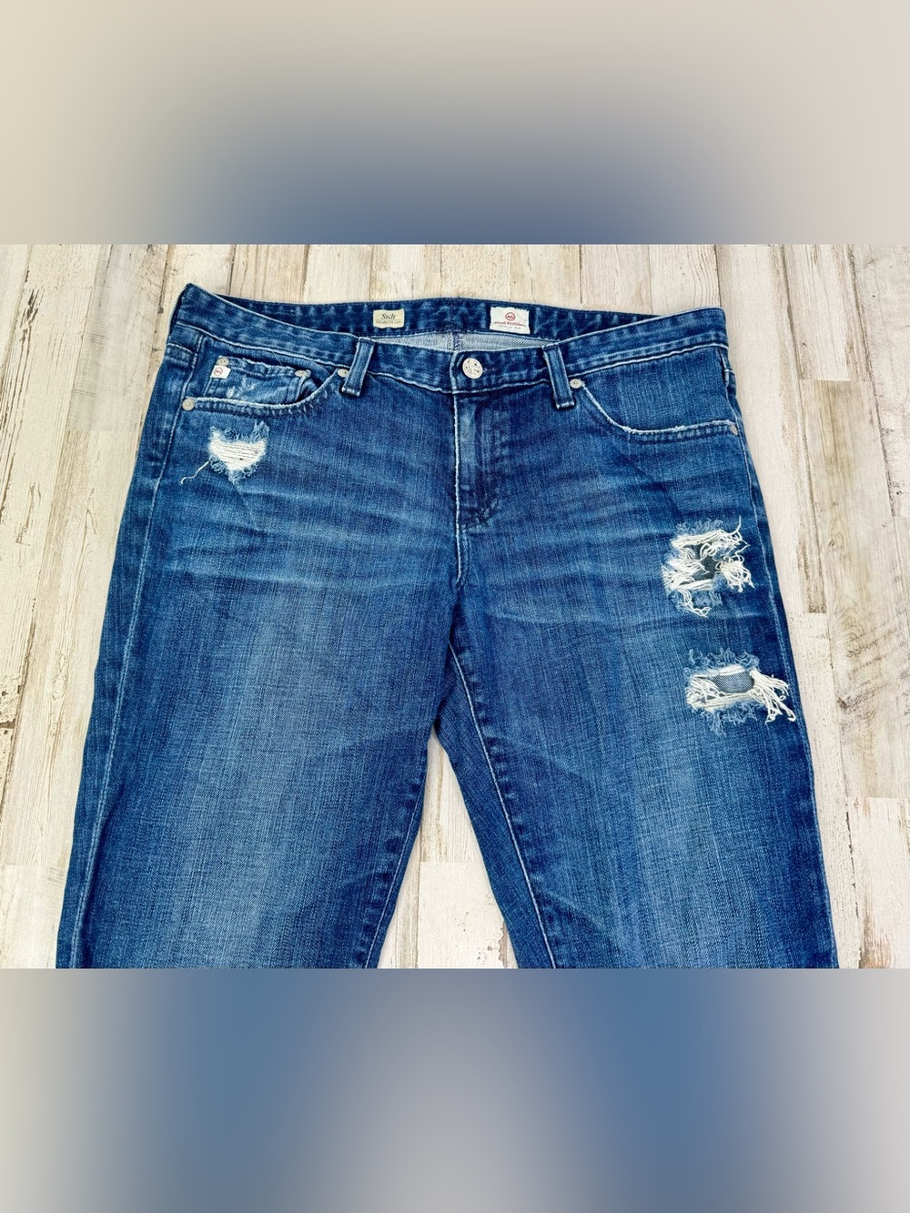 AG Adriano Goldschmied Jeans Womens 30R Blue Stilt Cigarette Leg Fit - Picture 2 of 11